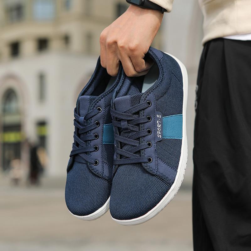 Fattened Wide Last Barefoot Men's Wide Head Fly-woven Sports Shoes Hiking Four-season Shoes Outdoor Walking Shoes