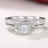 CopperSet Rings for Women S Luxury Cubic Zircon Wedding Accessories Temperament Elegant Female Jewelry