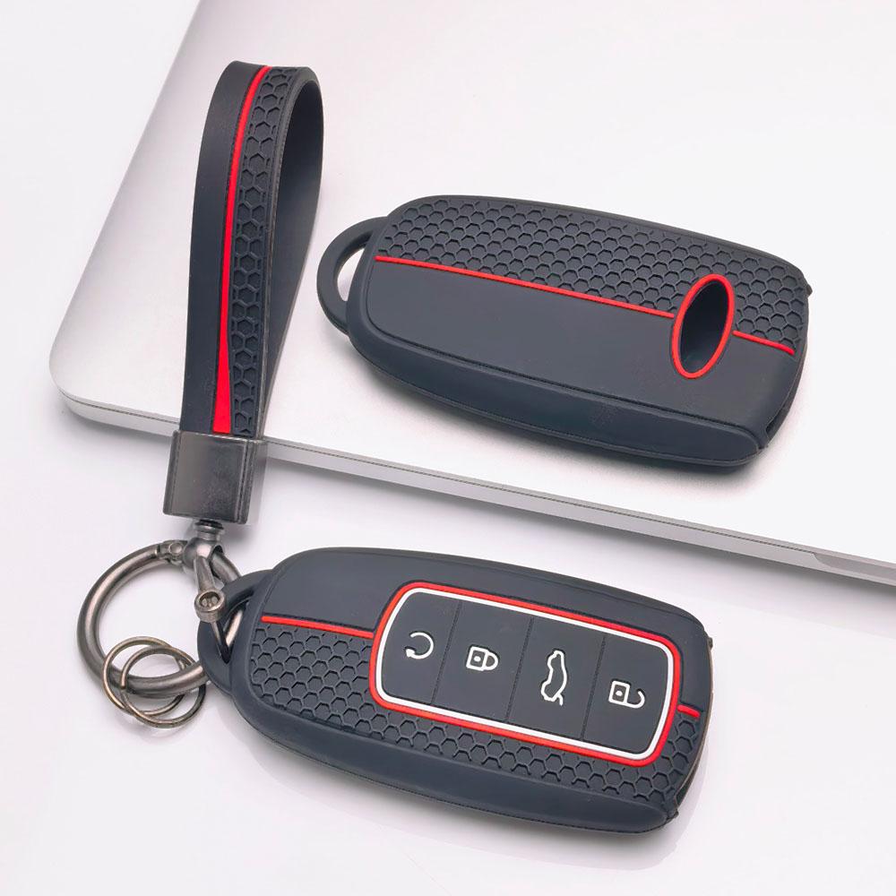 Silicone Key Fob Cover keychain for Chery Tiggo 8 Pro Tiggo 7 Pro Omoda C5 Arrizo 8 for Exeed TXL TX LX VX Anti-Scratch Guard Shockproof