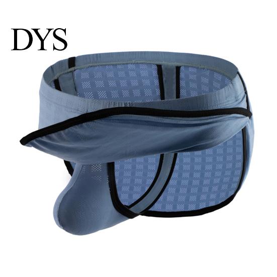 Slim Fit Men Thong Sexy Low-Rise Elastic Waistband Briefs Solid Color Breathable Mesh Panties Daily Wear Boxer