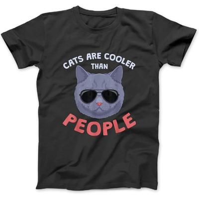Cats Are Cooler Than People British Shorthair Lover T-Shirt, Sweatshirt, Hoodie for Men Women Kids Made In Canada Black