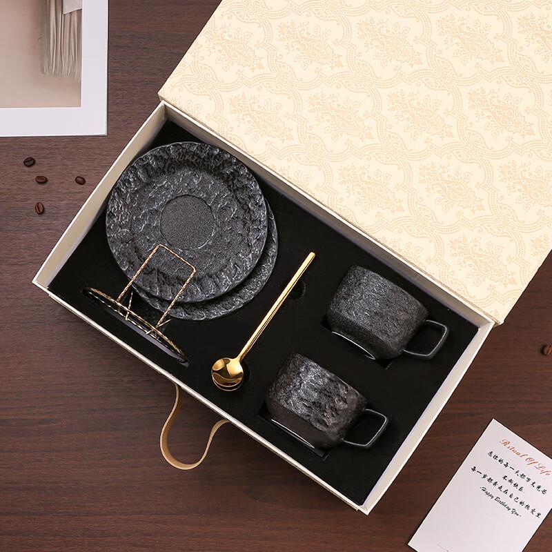 Shangqi Matte Black Ceramic Coffee Set