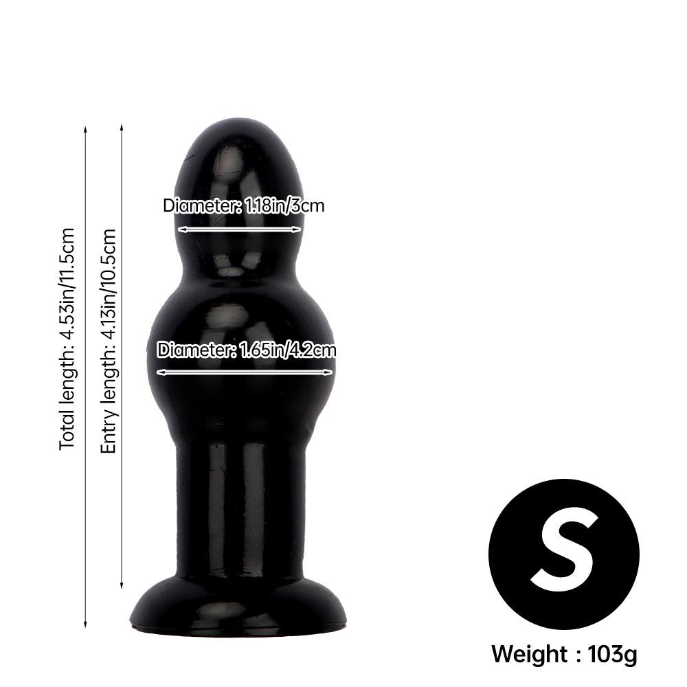 Großer Analplug Sexspielzeug Analdildos Schwarzer Penis PVC Realistischer Schwanz Fisting Sklave Pegging