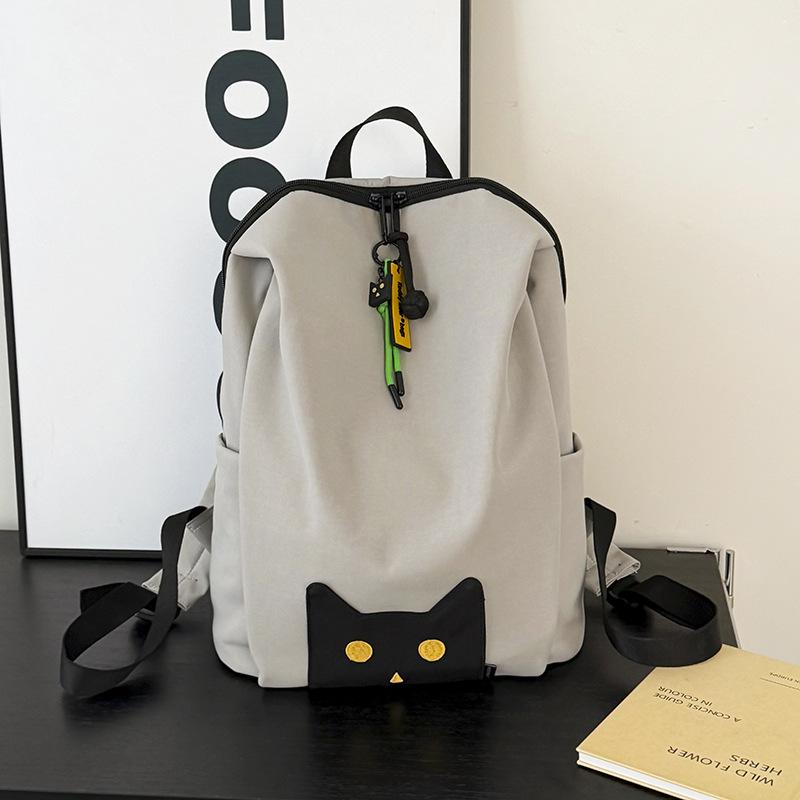 Schoolbag Japanese Large-capacity Girl Casual Cat Shoulder Backpack Student Class Commuting Tote Bag Korean Version Travel Bag