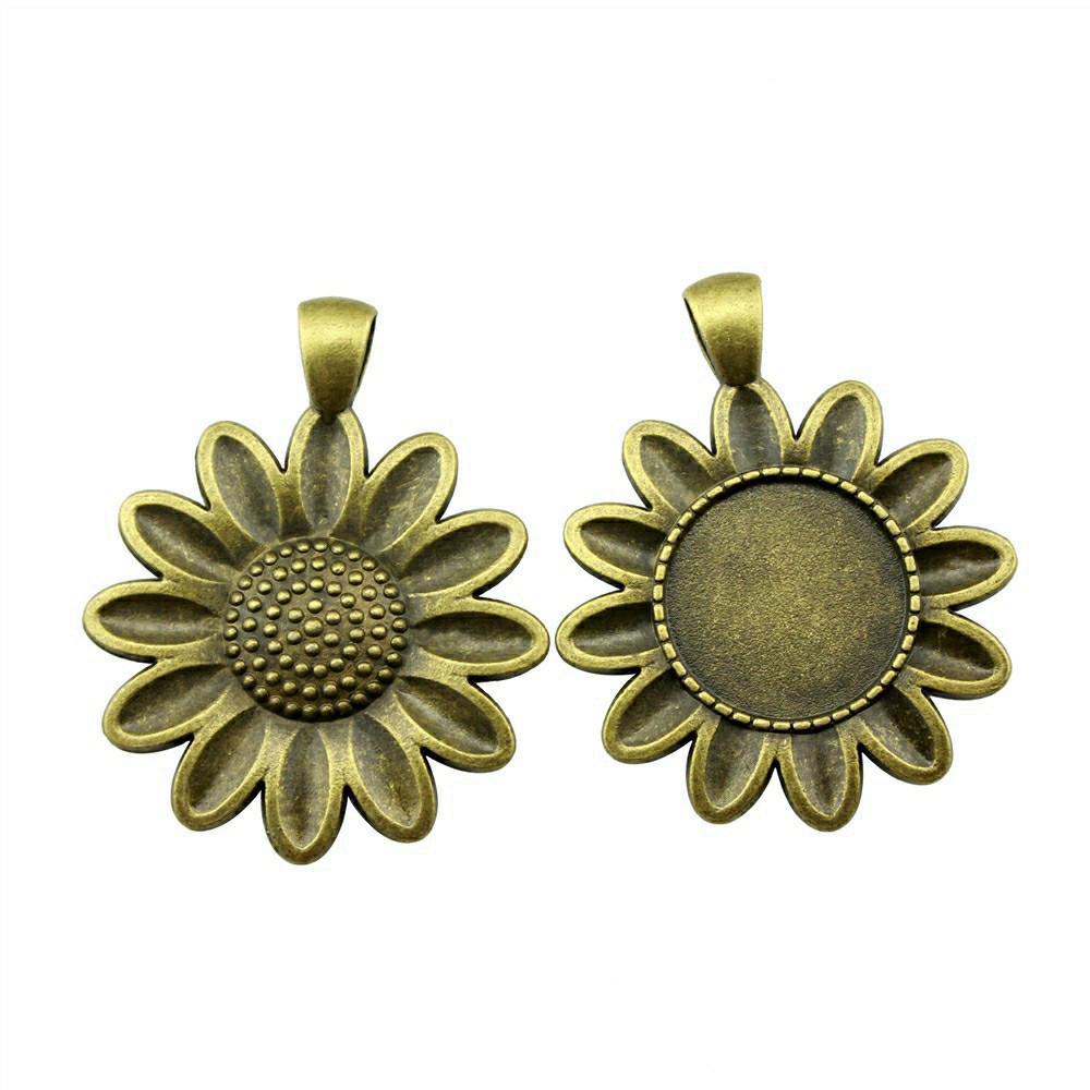 Accessories Parts Fit Round 18Mm Glass Cabochon Base Setting Tray Vintage Jewelry Supplies QA018