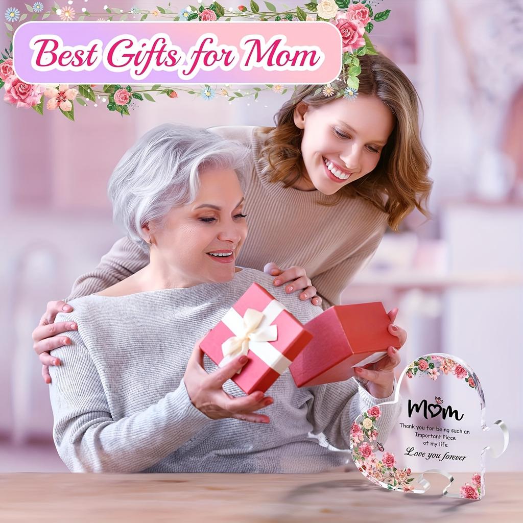 Vintage Acrylic Sign, 1pc, Irregular Heart-Shaped Acrylic Decorative Ornament, A Commemorative Gift for Mothers, A Shaped Present for Mom 