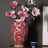 Retro-Porzellangefäße im chinesischen Stil, Generalskrug, Blumenvase, Keramikvase, Blumentopf, Bemalte Keramikornamente, Heimdekoration