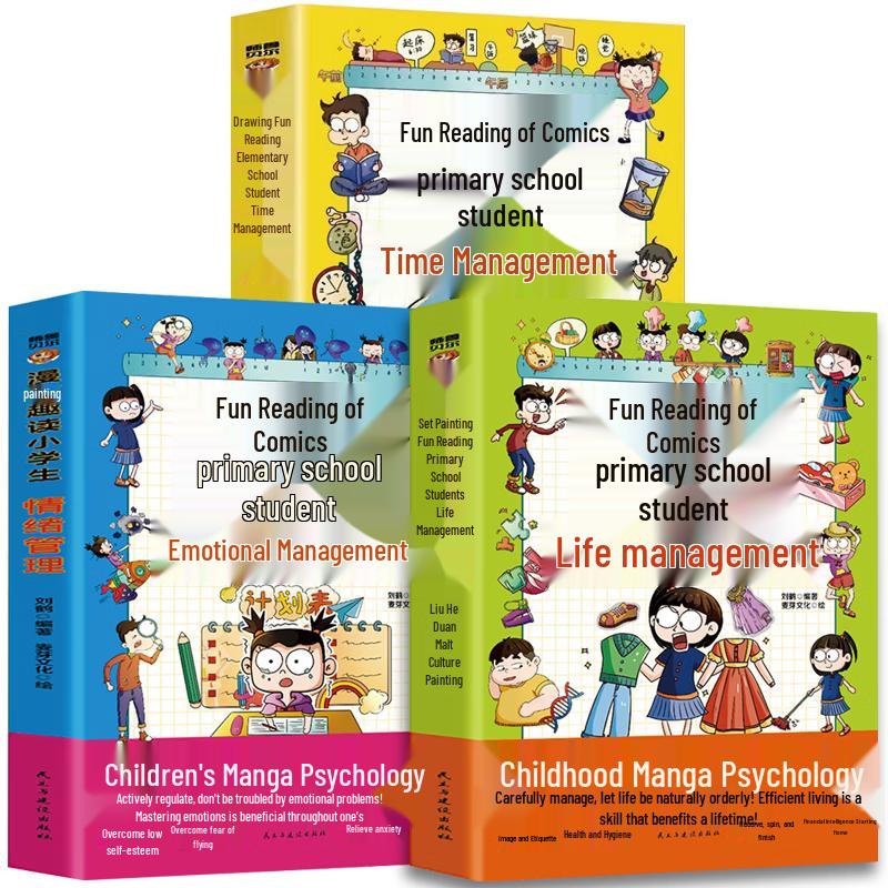 Primary School Comic Books: Emotional, Life, & Time Management (Set of 3)