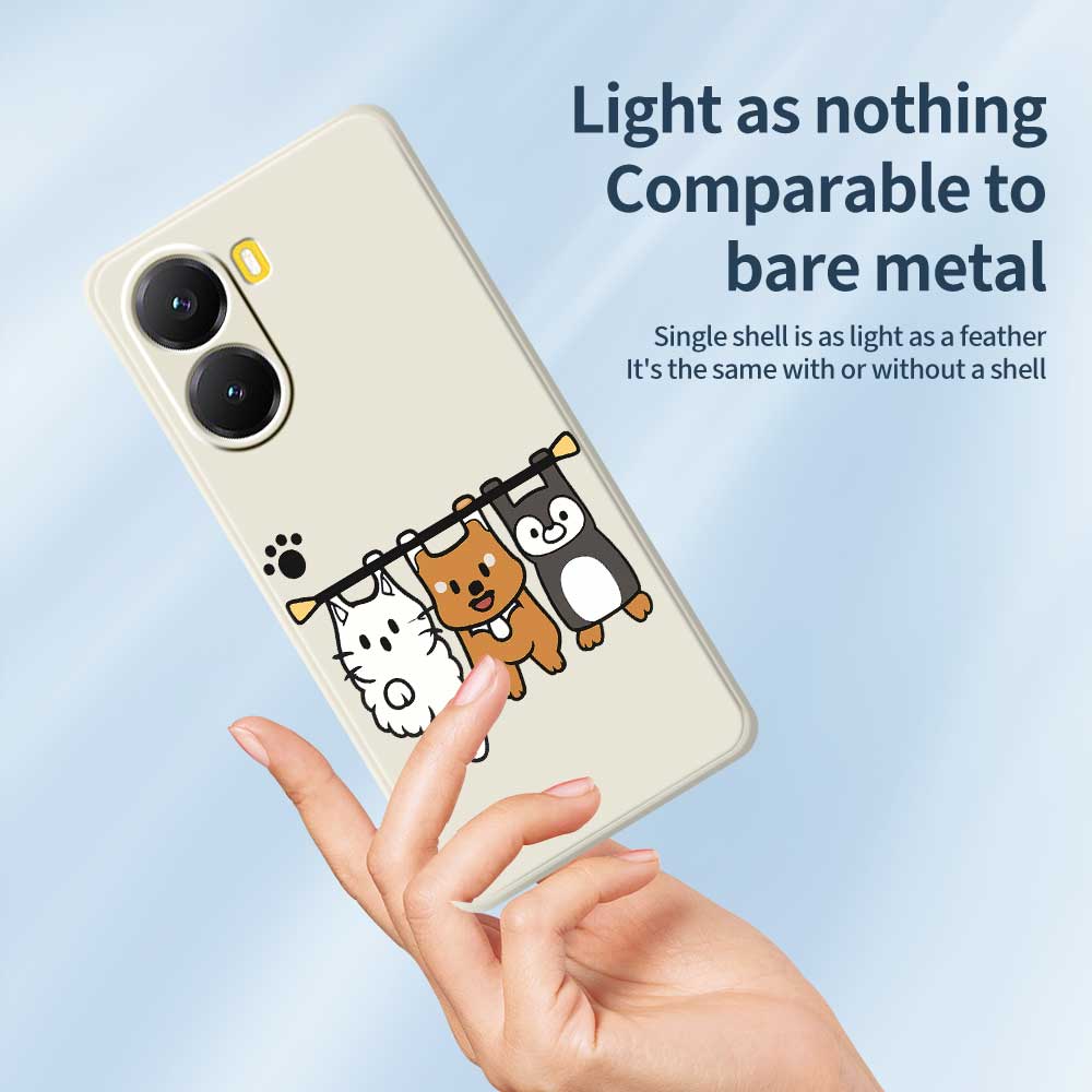 For Xiaomi Redmi Turbo 4 5G/Poco X7 Pro 5G Case Three Animal Dolls Pattern Printing Straight Edge TPU Phone Back Cover