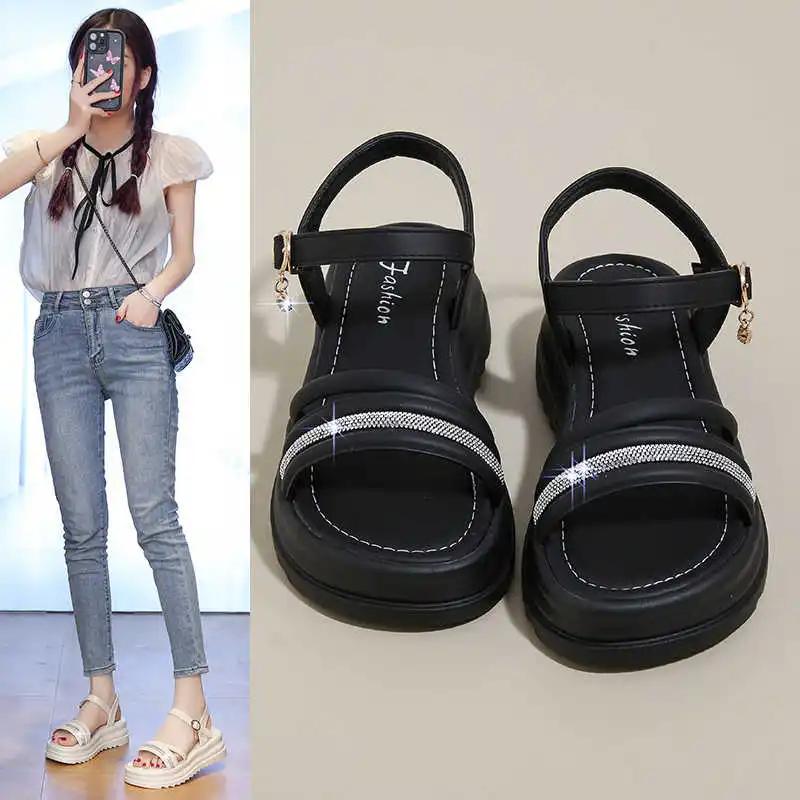 Fashion Round Nose Summer Slipper For Women Room Sandals Shoes Skor Sneakers Sports Exerciser Cute Sepatu Bity Expensive Design