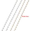 2 Meter Stainless Steel White 3mm Imitation Pearl Chains for DIY Necklace Making Jewelry Findings Bracelet Supplies Body Chains