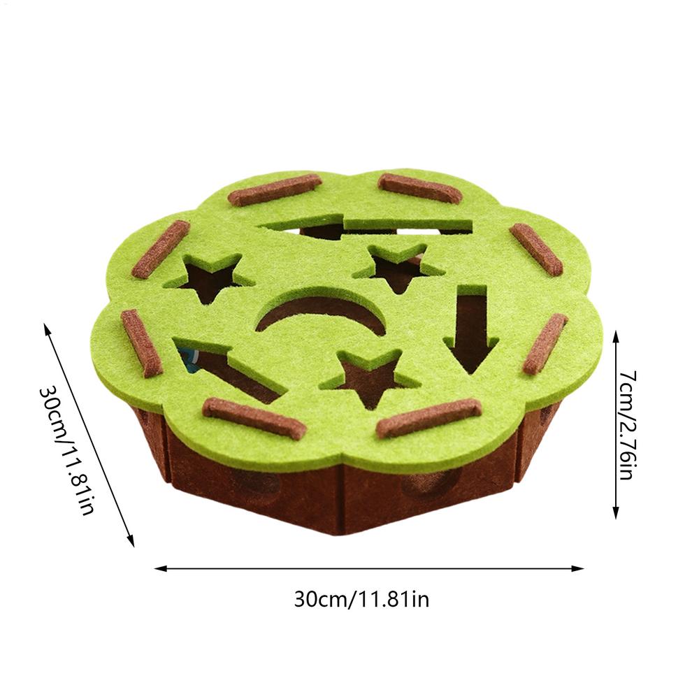 

Cat Puzzle Box With 2 Bell Balls Board Scratcher Interactive Cat Scratch Puzzle Box For Pet Kitten Grooming Indoor Couch Corner