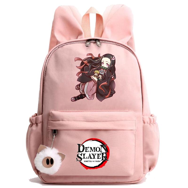 Anime Demon Slayer Backpack Teenager Girl Boy Backpack Schoolbag Back To School Bookbag Men Women Leisure Travel Bag Daily Bag