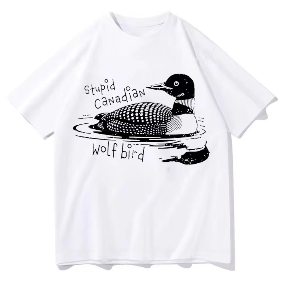 Heated Rivalry Funny Meme Graphic T Shirt Men Women Stupid Canadian Bird T Shirts Pop Casual Humor Summer Streetwear