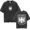 Rapper Kanye West Vultures Logo T-Shirt Herren Damen Hip Hop Vintage Gewaschene T-Shirts Modetrend Rundhals-T-Shirt Oberteile Streetwear