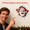 Christmas Wall Stickers Wall-Breaking Self-Adhesive Santa Claus Decor Christmas Window Clings For Daily Indoor Home Room