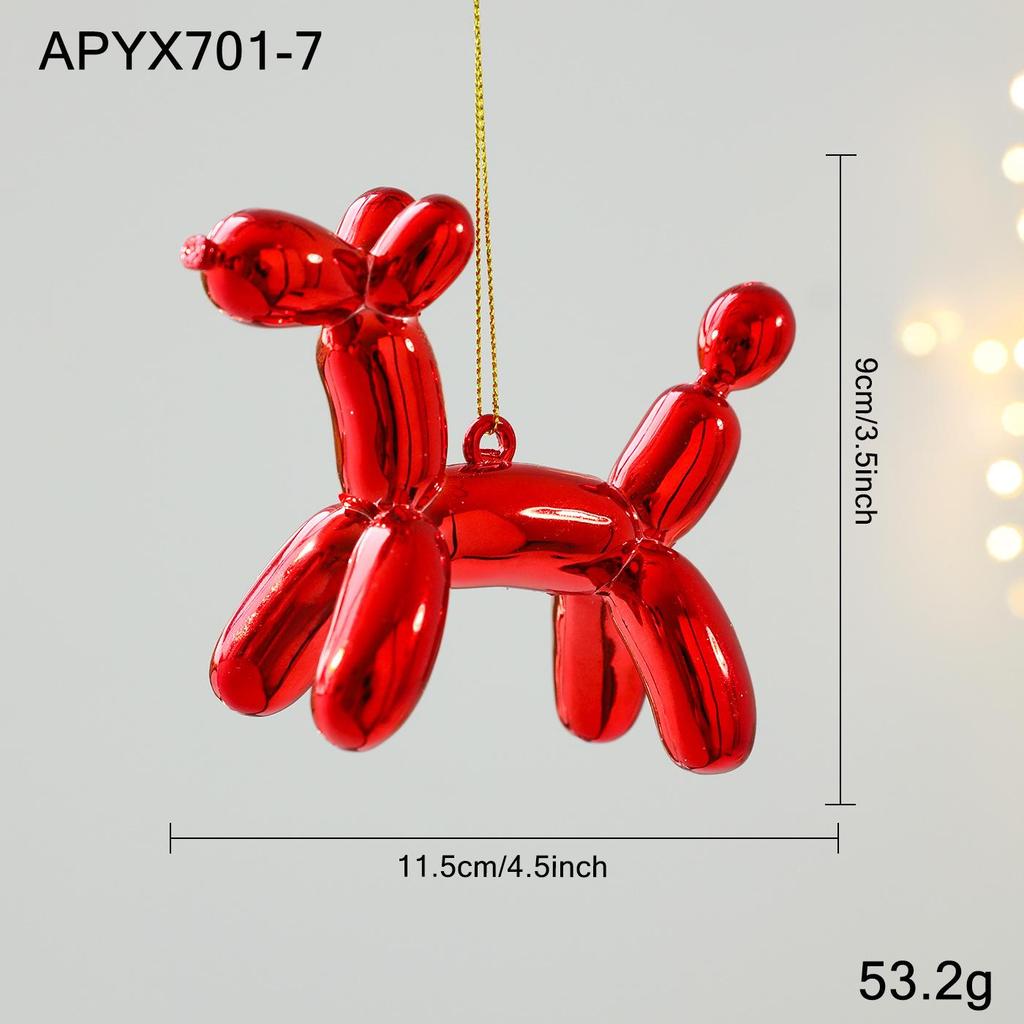 Red and White Sticky Powder Plastic Cartoon Pendant for Christmas Tree Decoration