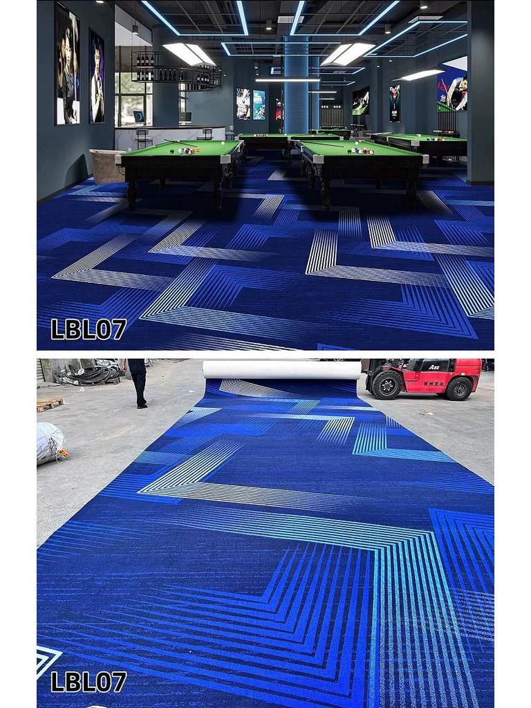 Luxuriöser feuerfester Nylon-Teppich für Billardhallen in Hotels - Teppich mit großflächigem Druck