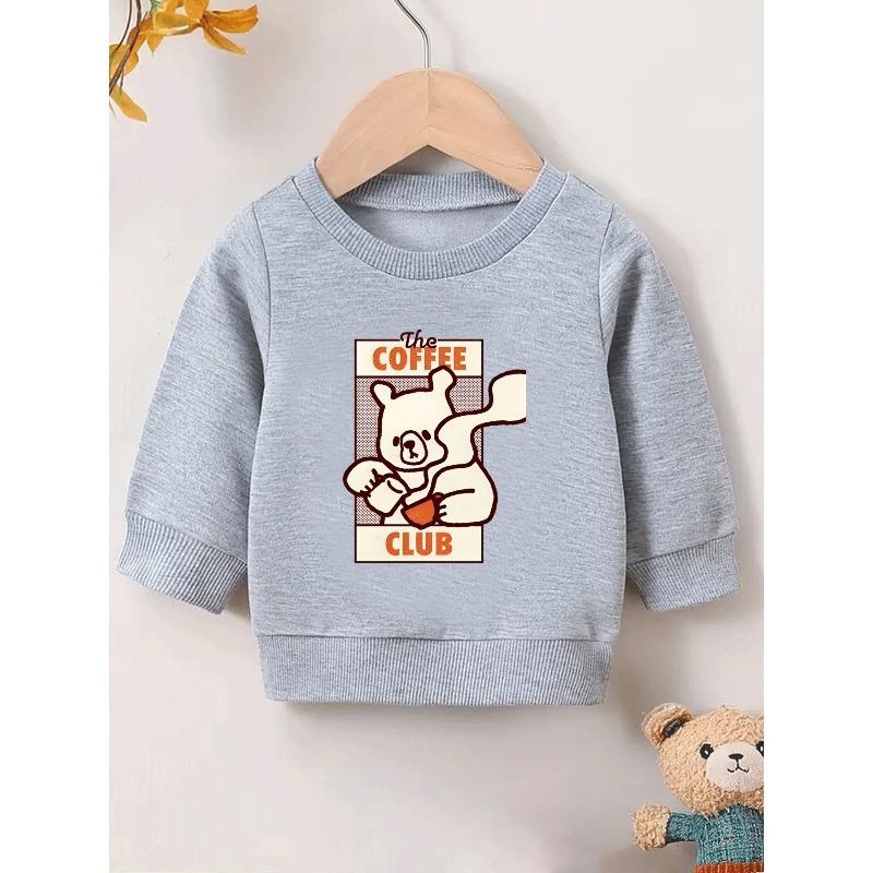 European Sizes Cute Print Pattern 0-3 Years Old Kid Comfortable Infant Spring Thin Round Neck Sweatshirt Suitable for Outdoor Wear