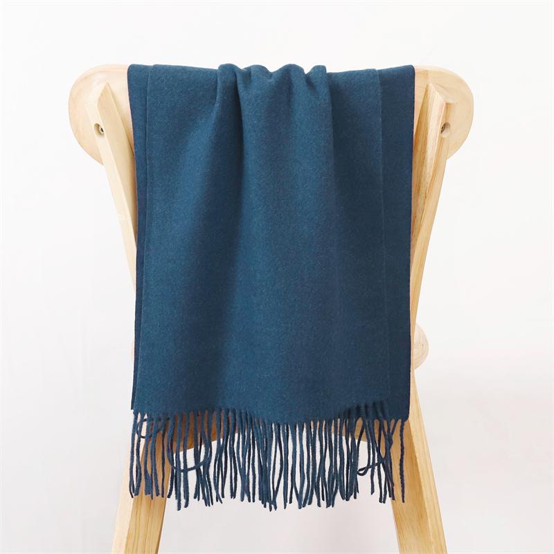 Kaffee Schal für Damen Lange Warme Kaschmirschals Winter Hijab Einfarbig Damen Stola Wickel Weiblich Pashmina Bandana Kopftücher