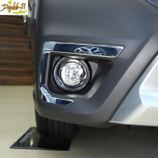 ABS Carbon Fiber Car Front Fog Light Lamp Cover Trim For Subaru Outback -24