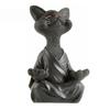Resin Zen Cat Figurine In Meditation Pose for Home and Office Decor