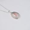 Ciondolo in Quarzo Rosa, Collana Statement, Ciondolo Fatto a Mano in Argento Sterling 925 Per Donna