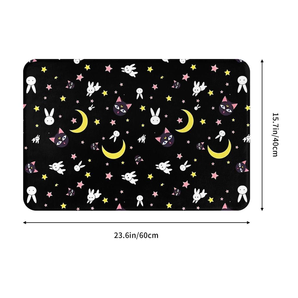 Anime Sailors Moons Doormat Anti-Slip Kitchen Bath Mat Living Room Door Floor Entrance Carpet Rug