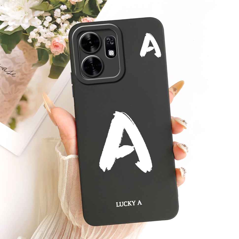 For Honor X6d X6D 5G Case LNA-NX1 Simple Lucky Letters A-Z Silicone Back Cover For Honor Play 60A 60a 5G NLA-AN00 Bumper Shell