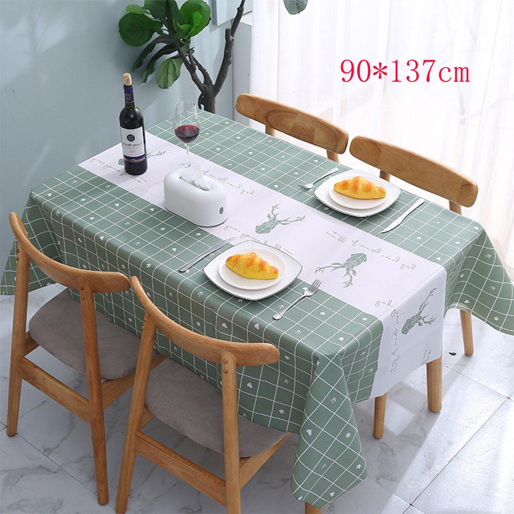 

PVC Tablecloth Waterproof Plastic Tablecovers Table Cloth Cover Party Decor