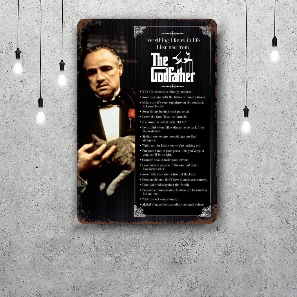 Corleone al pacino Kovové cedule nástěnná dekorace Vintage plechové cedule Kapitán kovový plakát Dekorace pro Bar Pub Klub Nástěnná dekorace