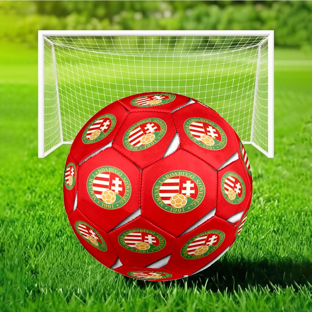 Hungarian Football Emblem Soccer Ball Size 5 Soccer Ball, Machine-stitched, Durable, Suitable for Training and Matches Fan Gift