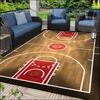 Basketballplatz rutschfeste strapazierfähige Matte, für Wohnzimmer Schlafzimmer Kinderzimmer, Outdoor-Terrasse Garten Hof Dekorationsmatte, Heimdekoration