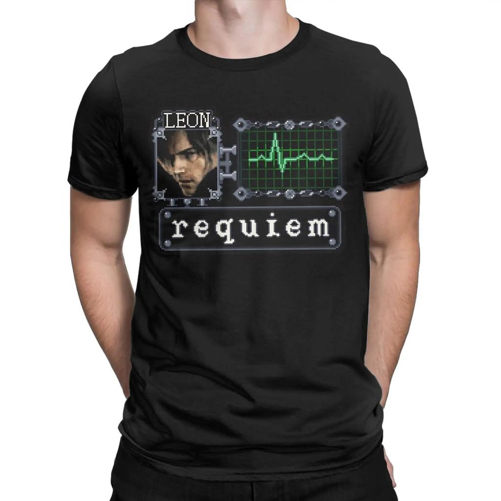 Unisex Leon S Kennedy Resident Evil 9 Requiem Printed TShirt Pure Cotton Clothing Women And Men Comfortable Tshirts
