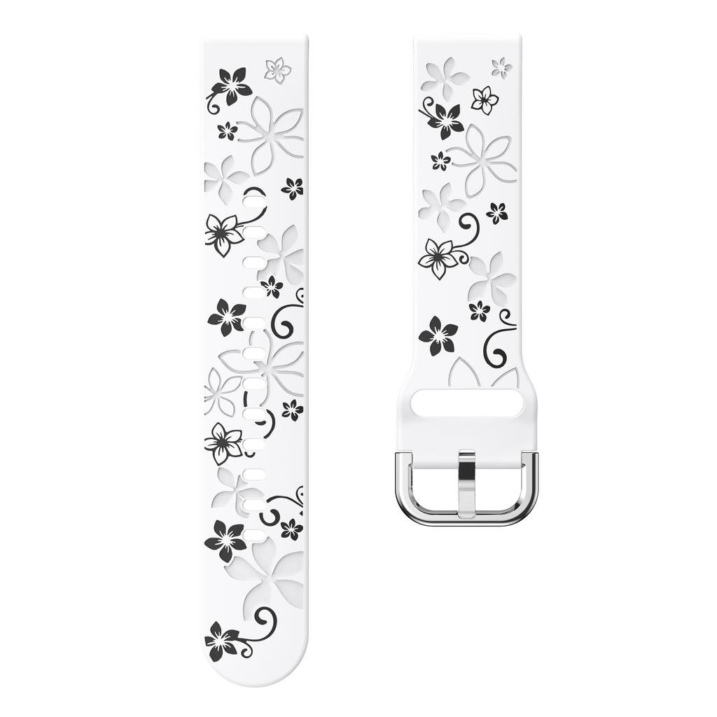Bracelet de Montre Gravé 18mm Pour Garmin Venu 3S 2S Bracelet Forerunner 265S Bracelet Sport Motif Femme Accessoires de Remplacement