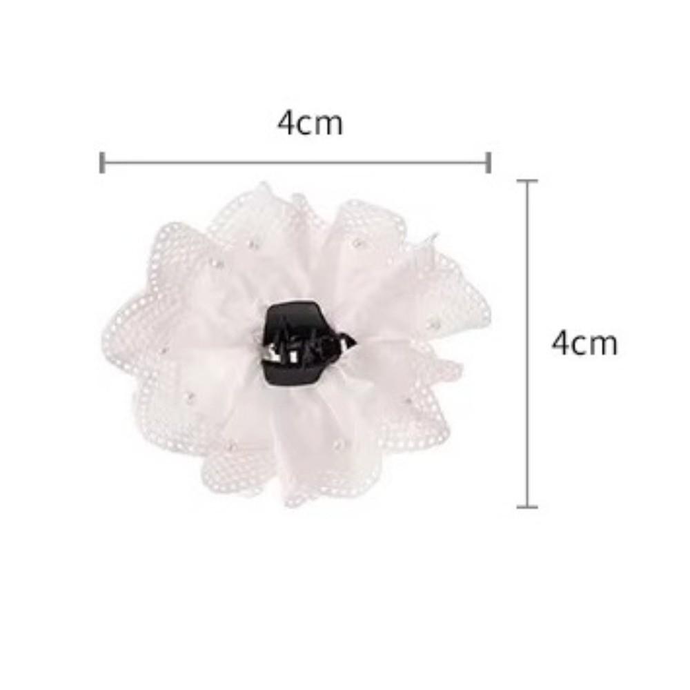 Lace Hair Claws White Flower Shark Clip Fashion Ponytail Hairpin Women