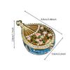 Delicate Chinese Pipa Jewelry Box Ornamental Pipa Enamel Box for Jewelry with Elegant Floral Motifs for Travel Use