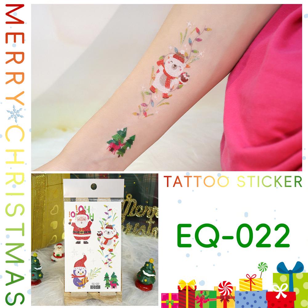 Ruikalong Christmas Glitter Tattoo Stickers - Santa Claus Children s Party Collection 120x75mm