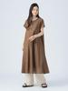 Beams Heart Skipper Neck One Size Women's 2-Way Dress, Brown,