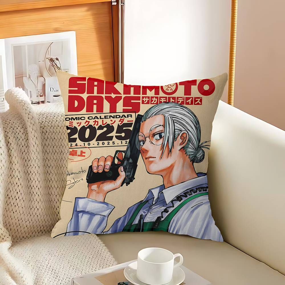 Popular Japanese Anime SAKAMOTO DAYS Pillow Gift Home Office Decoration Bedroom Sofa Car Cushion Cover Case 45x45