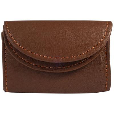 Elegant Horizontal-format Excellanc Brown Leather Wallet