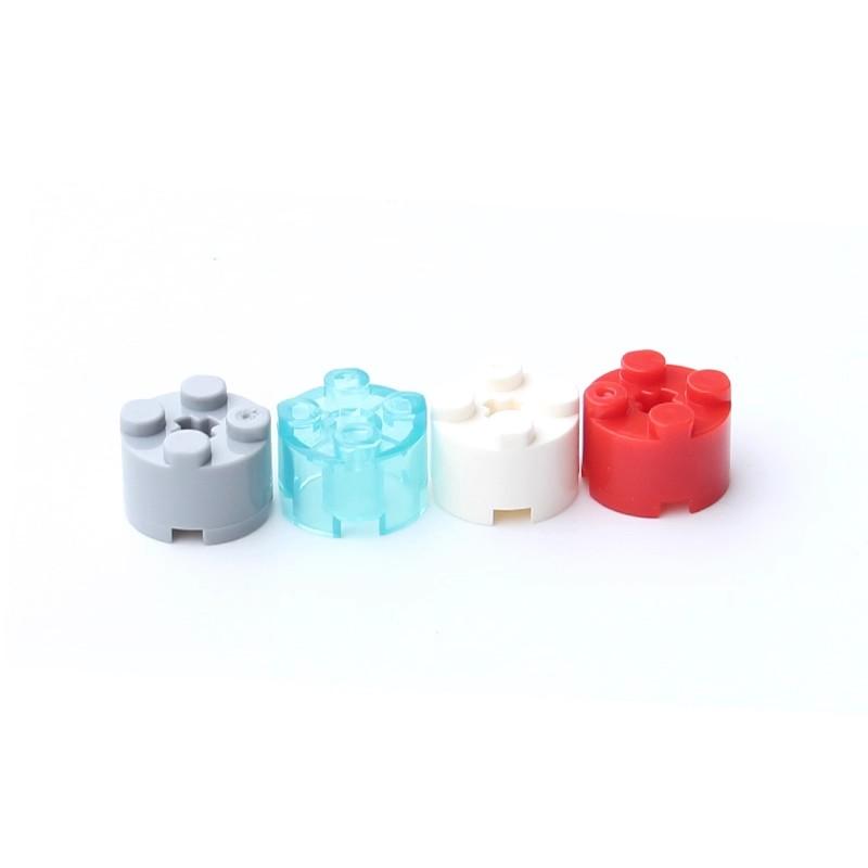 10pcs 6143 Building Blocks Bricks Thick Figures Block Cylinder Round 2 X 2 With Axle Hole Creative Size Compatible With 3941