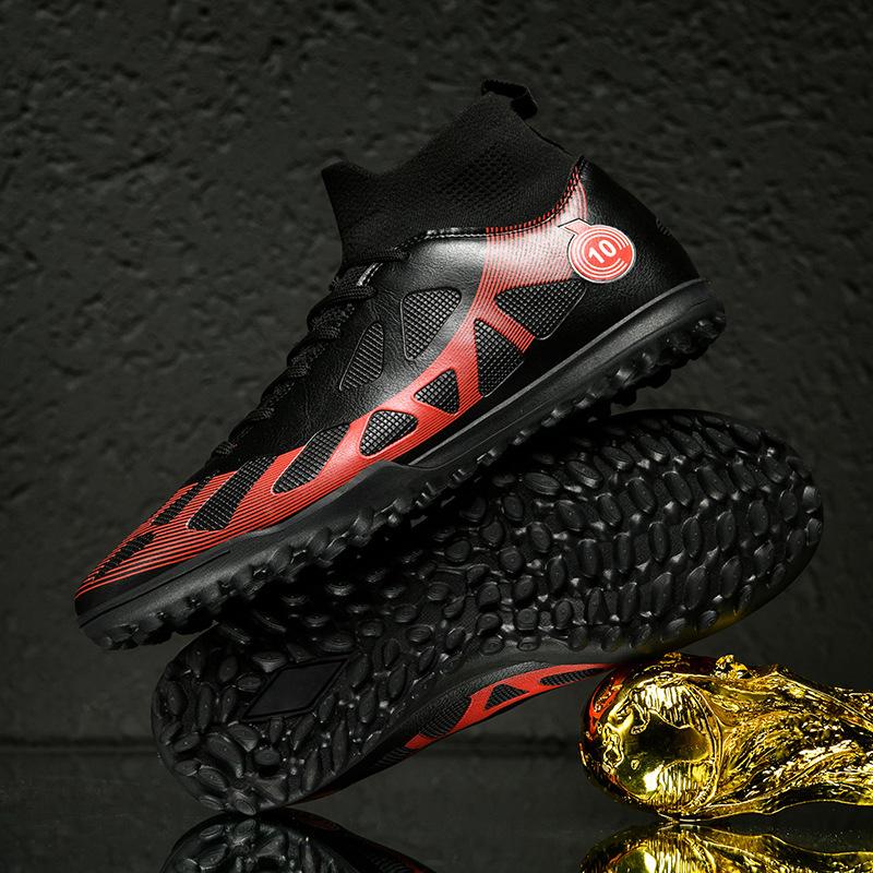 High-top Football Shoes Men's Long Nails and Broken Nails Student Children's Professional Training Shoes Large Size Football Shoes