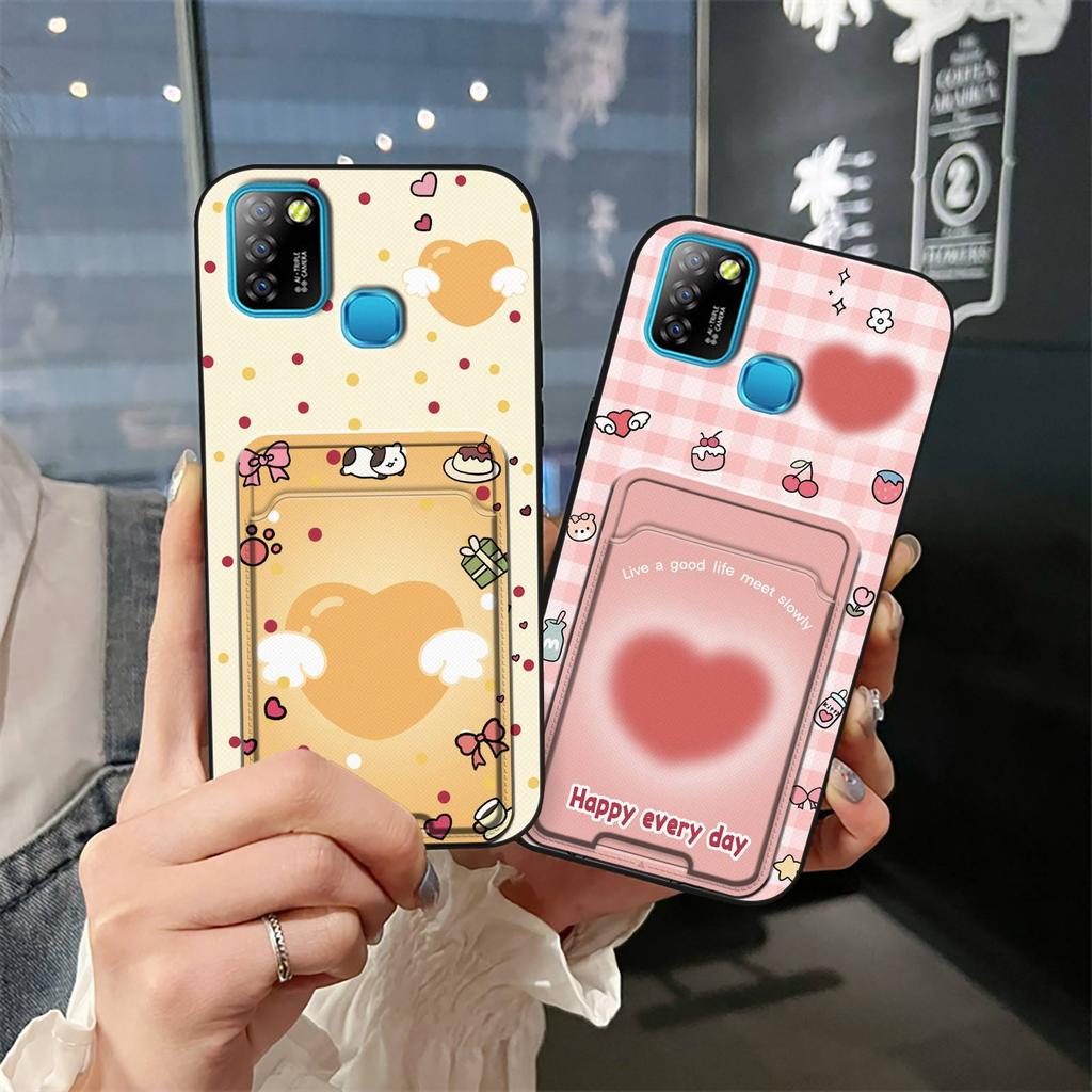 TPU protective Phone Case For infinix X657/Smart5/HOT10 lite Anti-dust Back Cover Cartoon Full wrap Card sleeve Silicone