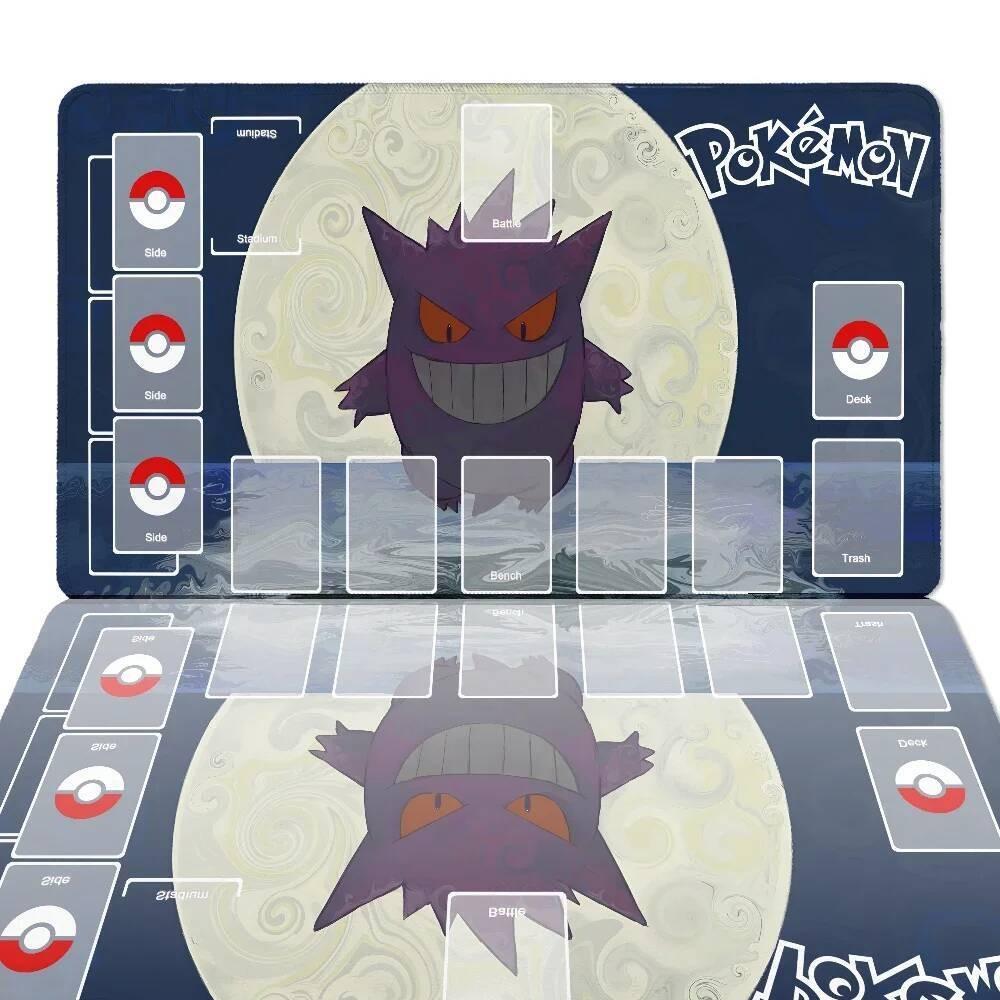 PPokemonGengar Grande Playmat Angewomon DTCG CCG Tappetino Gioco di Carte Collezionabili Tappetino Gioco da Tavolo Tappetino Mouse in Gomma Alta Qualità Gratuito