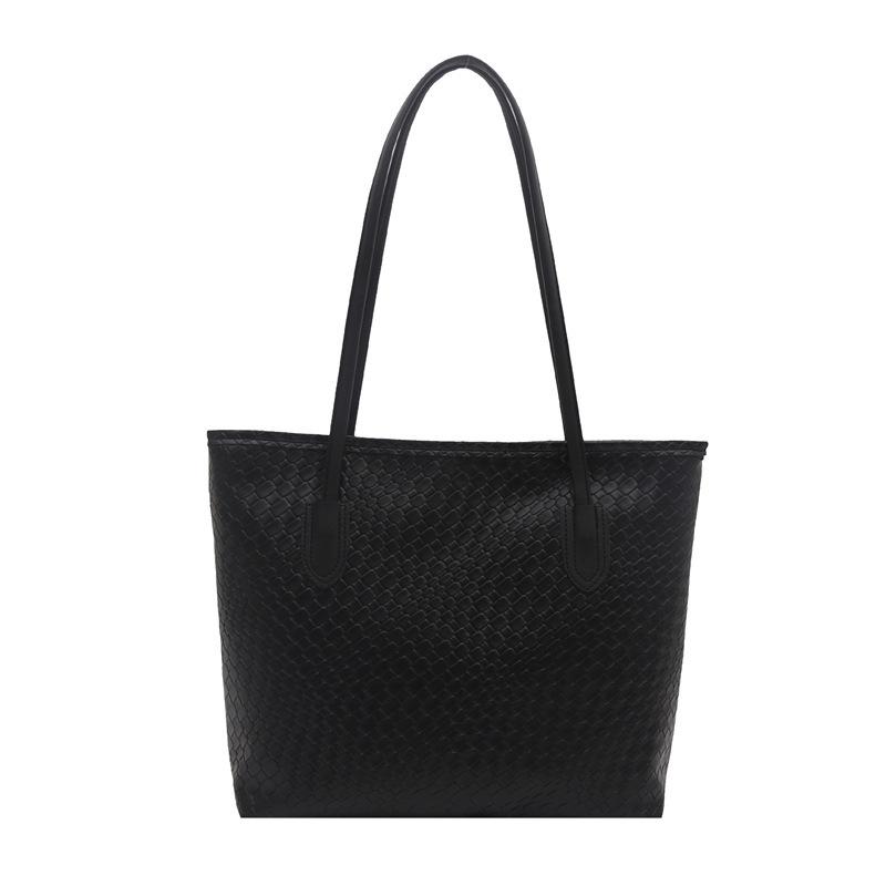 Korean Version of Casual Commuting Large-capacity Bag Women's 2025 Woven New Simple Tote Bag Niche Fashion Shoulder Bag