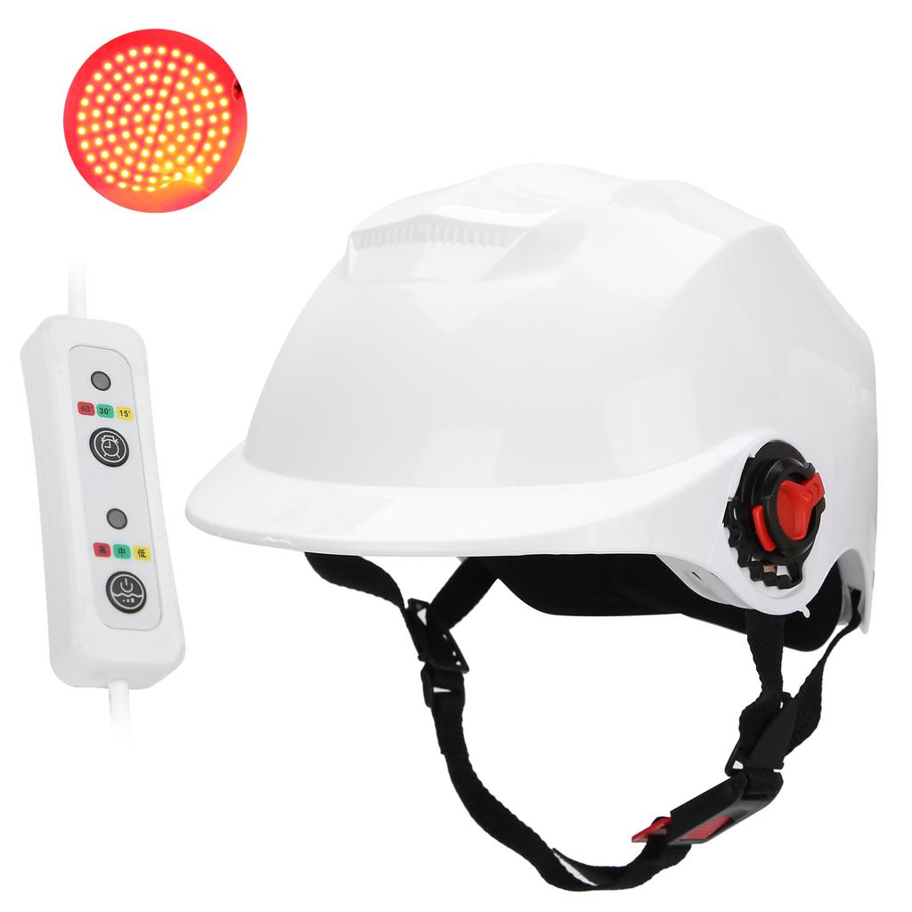 94pcs Lamp Beads Red Light Therapy Hair Loss Treatment Device Hair Growth Helmet White