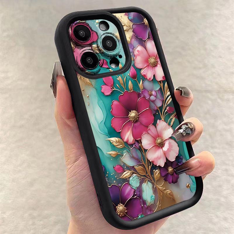 

Vintage Floral Pattern Soft TPU Phone Case for Xiaomi Poco X7 X6 X5 X3 M6 F5 F6 F7 Pro 5G Shockproof Candy Silicone Bumper Cover Poco F6
