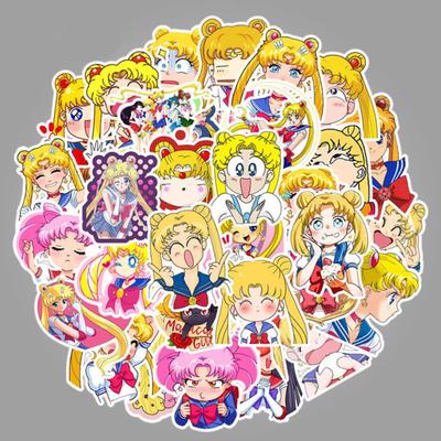 Samolepky Anime Naruto 50 ks Graffiti Sailor Moon Tisk Snadno aplikovatelné Vodotěsné Samolepky Kreslené DIY Samolepky Dekorace zavazadel pro deník