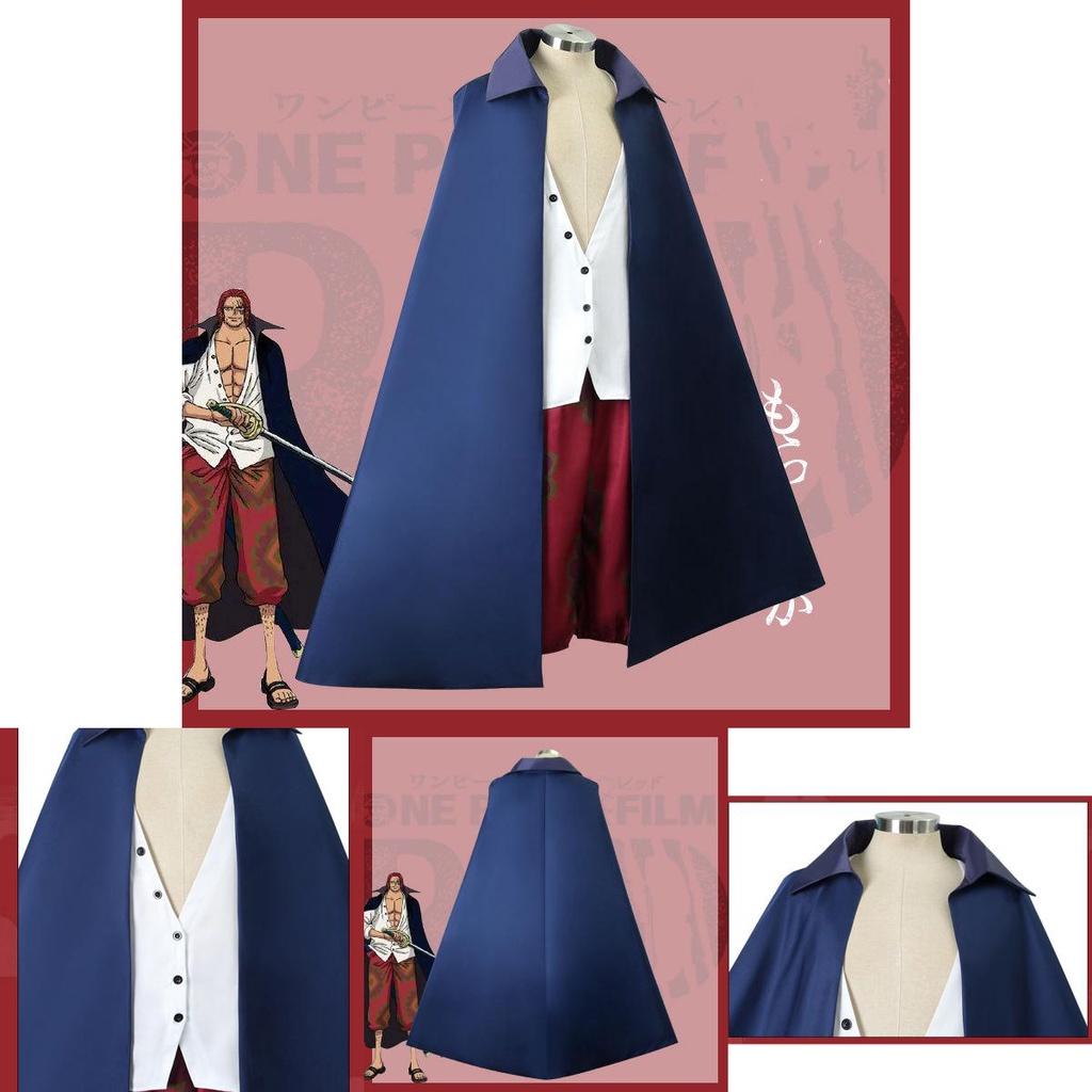 Role Play Outfit For Kids Adult One Piece Shanks Cosplay Costume Cloak